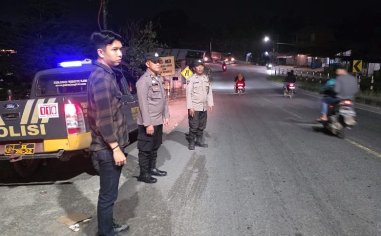  Cegah 3C dan Balap Liar, Polres Langkat Perkuat Patroli Malam