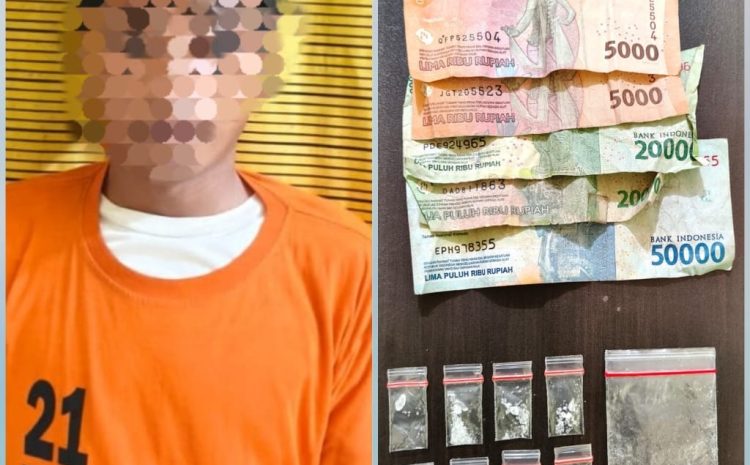  Satresnarkoba Polres Binjai Amankan Pemuda, 8 Paket Sabu 4,67 Gram Disita