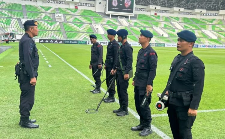  Gegana Brimob Sumut Sterilisasi Stadion Utama, Pastikan Pertandingan Liga 2 Aman