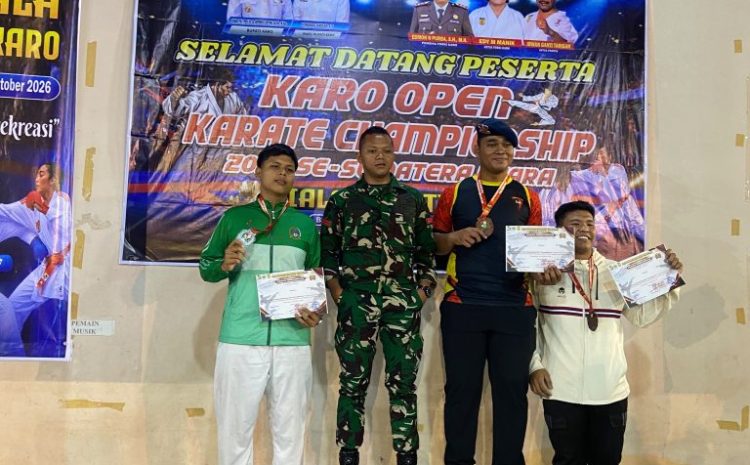 Tiga Medali Dipersembahkan, Tim Karate Sat Brimob Polda Sumut Tampil Gemilang di Karo Open Karate Championship 2026