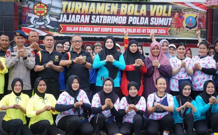  Semarak HUT ke-81 Korps Brimob Polri, Satbrimob Polda Sumut Gelar Turnamen Bola Voli