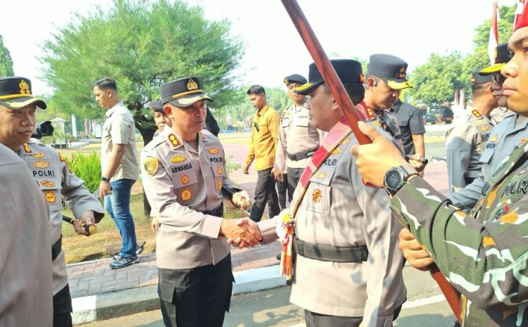  Kapolres Tana Toraja Hadiri Serah Terima Pataka Pallawa Lipu dan Pelepasan Kapolda Sulsel