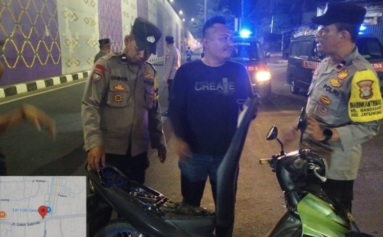  Polsek Jatiuwung Gelar Razia dan Patroli Dini Hari,Antisipasi Tawuran hingga Curanmor