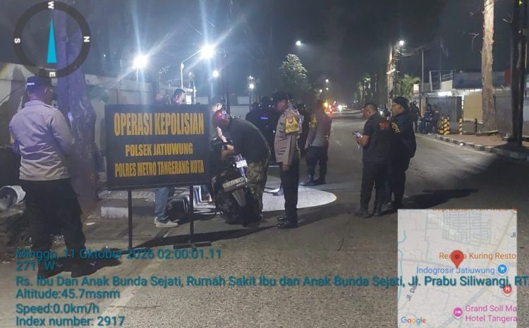  Polsek Jatiuwung Sisir Titik Rawan Tawuran dan Begal, 28 Personel Gabungan Turun ke Lapangan