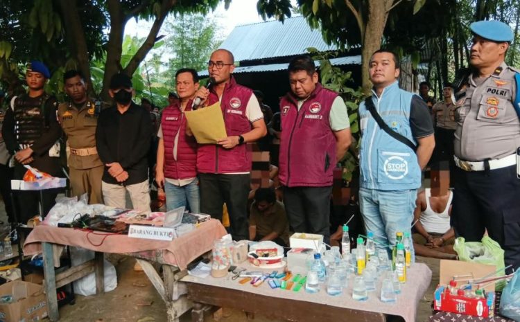  Polda Sumut Gerebek Sarang Narkoba Percut Sei Tuan, 27 Orang Positif dan 2 Diduga Pengedar Ditangkap