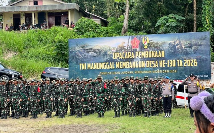  Brimob Sumut Hadir, Dukung Pembangunan Desa Melalui TMMD Ke-130 Tahun 2026
