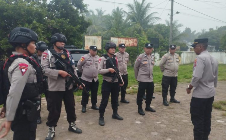  Personel Brimob Batalyon B Pelopor Bersama Polres Tebing Tinggi Gelar Patroli Pengamanan di Areal PT Bridgestone Cegah Bentrok