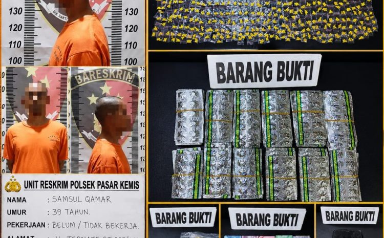  Polsek Pasar Kemis Ungkap Dugaan Peredaran Obat Keras, 2.782 Butir Hexymer dan Tramadol Disita