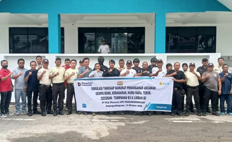  Tingkatkan Kesiapsiagaan Berbagai Ancaman Darurat, Personel Brimob Yon C Ikuti Simulasi di Kantor PLN UP3 Padangsidimpuan