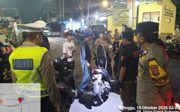  Polsek Jatiuwung Gelar Razia dan Patroli Mobile di Sejumlah Titik Rawan