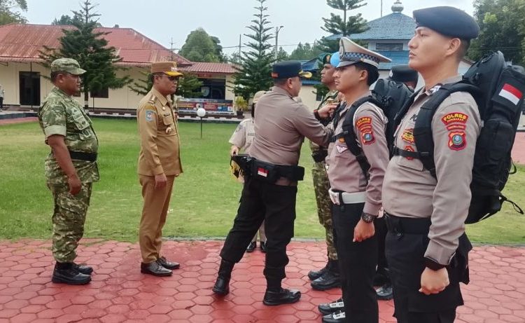  Personel Brimob Batalyon B Siagakan Pengamanan, Kawal Pilkades Serentak di Humbahas