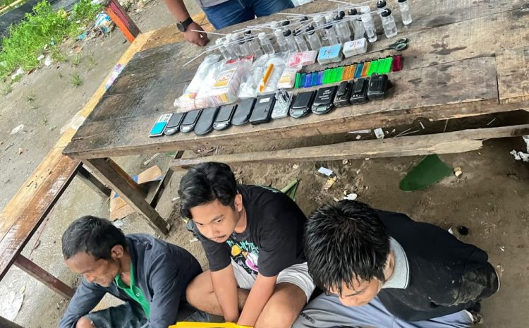  Brimob Sumut Back Up Ditresnarkoba, 3 Pria Diamankan dalam Penggerebekan Sarang Narkoba di Binjai