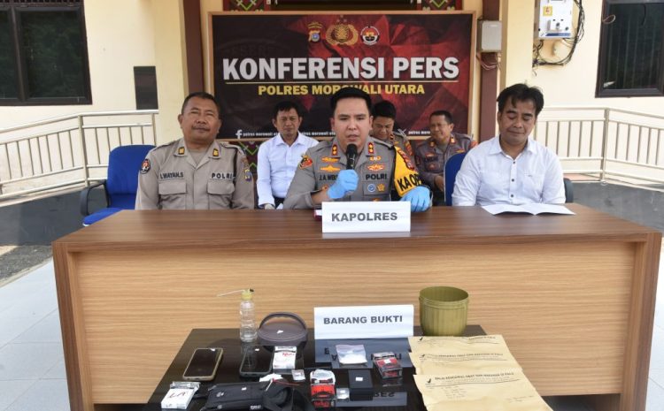  Polres Morowali Utara Ungkap 7 Kasus Narkotika, Sita 43,44 Gram Sabu dan Senjata Api Rakitan
